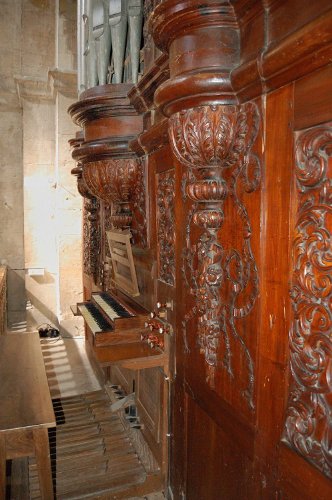 photo de l'orgue, console